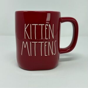 Rae Dunn Red Kitten Mittens Mug for Coffee Or Tea Ceramic Artisan Collection